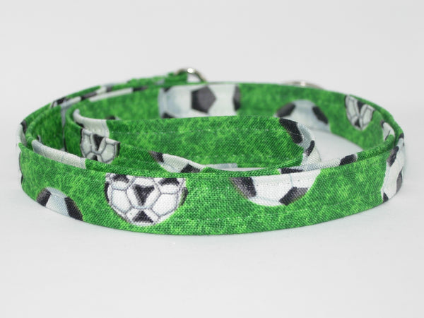 Soccer Lanyard / Soccer Balls on Green / Sports Key Chain / Coach Key Fob / Cell Phone Wristlet