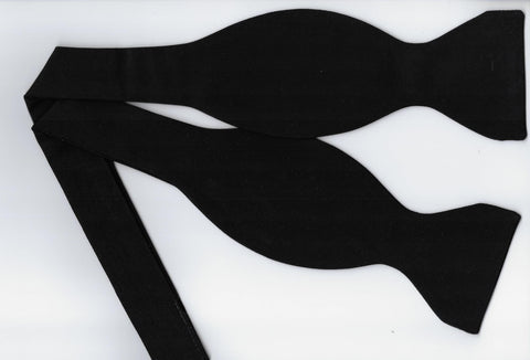 Black Bow tie / Solid Color / Self-tie & Pre-tied Bow tie