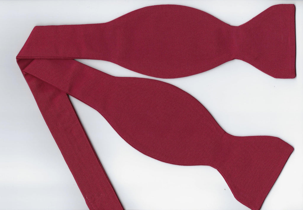 Dark Red Bow tie / Burgundy / Red Wine / Solid Color / Self-tie & Pre-tied Bow tie