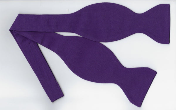 Purple Bow tie / Dark Purple / Solid Color / Self-tie & Pre-tied Bow tie