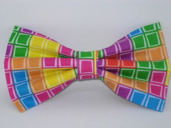 Gamer Bow tie / Tetris Tiles / Retro Arcade Game / Gaming Champ / Self-tie & Pre-tied Bow tie