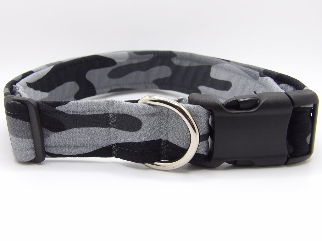 Urban Camo Dog Collar / Urban Gray Camo / Gray, White & Black / Military Camo Dog Collar / Matching Dog Bow tie