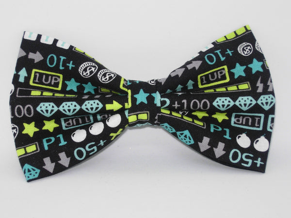 Gamer Bow tie / Video Game Icons & Tokens / Gaming Champ / Pre-tied Bow tie