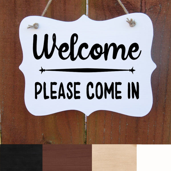 Welcome Sign, Please Come in, Office, Front Door, Small Business, Wood Sign