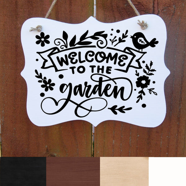 Farmhouse Sign, Welcome to the Garden, Rustic Wall Decor, Country Sign, Wood Sign