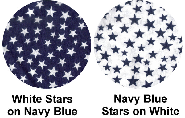 Super Star Lanyard / Navy Blue & White Stars / Patriotic Key Fob / Teacher Lanyard / School Lanyard / Skinny Wristlet / Key Chain / Cool Lanyard