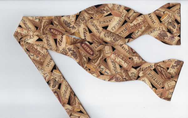 Wine Corks Bow tie / Famous Brands / Vintage Wine / Self-tie & Pre-tied Bow tie - Bow Tie Expressions